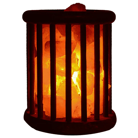 Natural salt lamp baskit