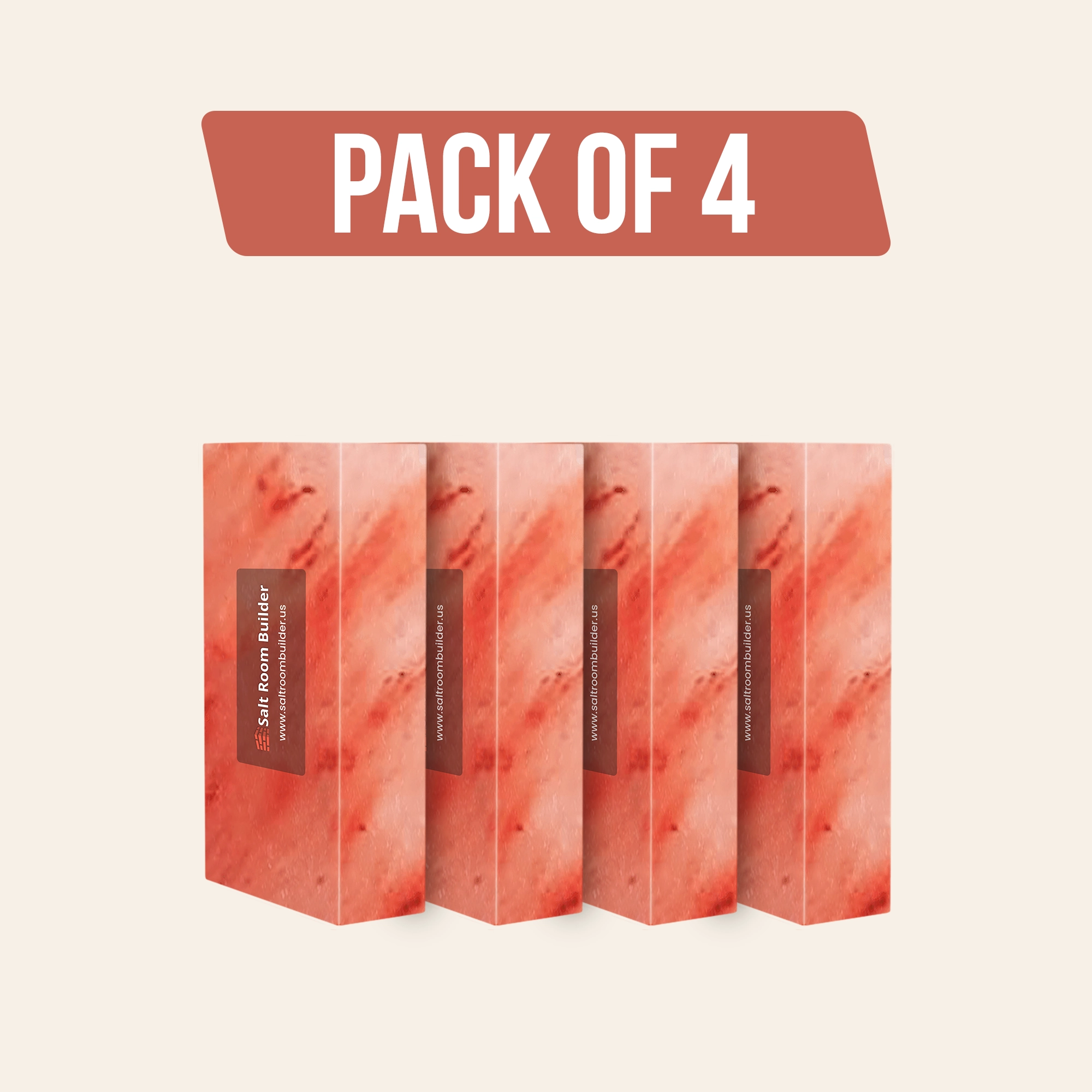 Himalayan Salt Bricks 8" x 4" x 2" - Pack of 4