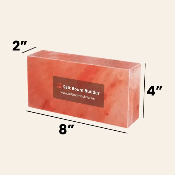 Himalayan pink salt brick 8 x 4 x 2 inches